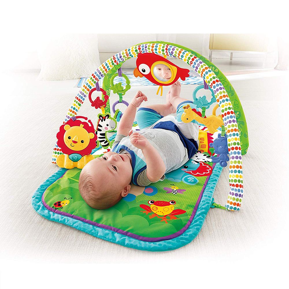 Бебешка музикална активна гимнастика, 3 в 1, Тропическа гора