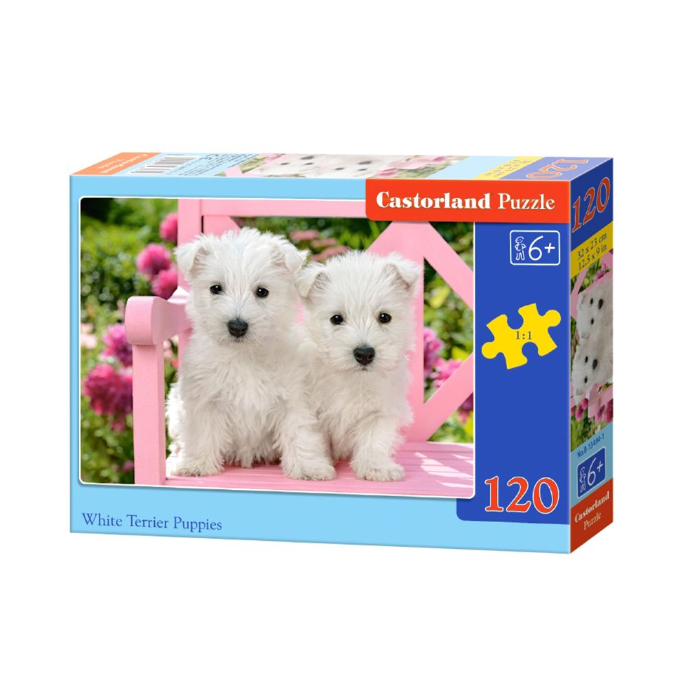 Castorland, Бели териерчета, пъзел 120 части