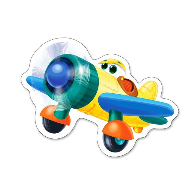 Забавни самолети, пъзел с 3, 4, 6 и 9 чаcти