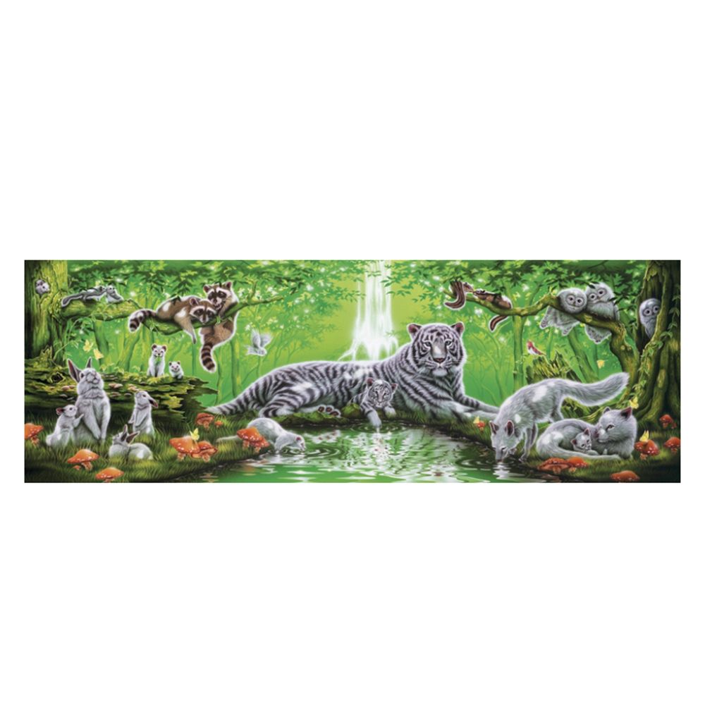 Сбирка край водопада, панорамен пъзел 1000 елемента