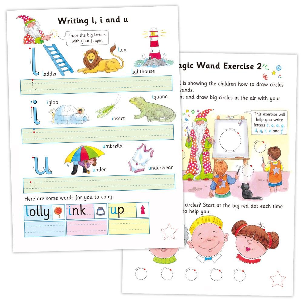 Обучаваща книжка, Ръкописно писане на английски език