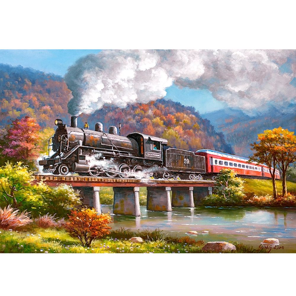 Влак в планината, пъзел 500 части