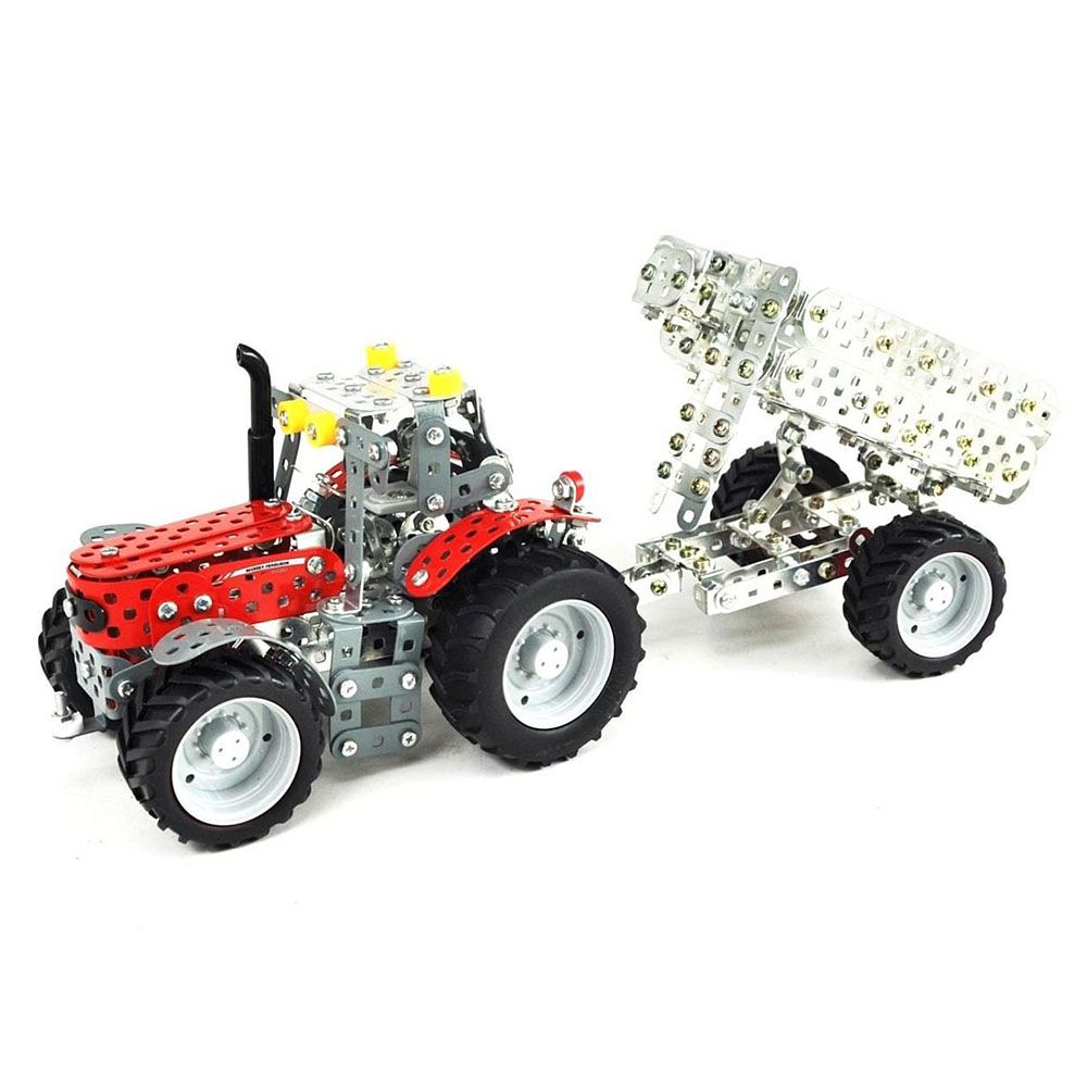 Метален конструктор, Трактор  FENDT 313 Vario с ремарке