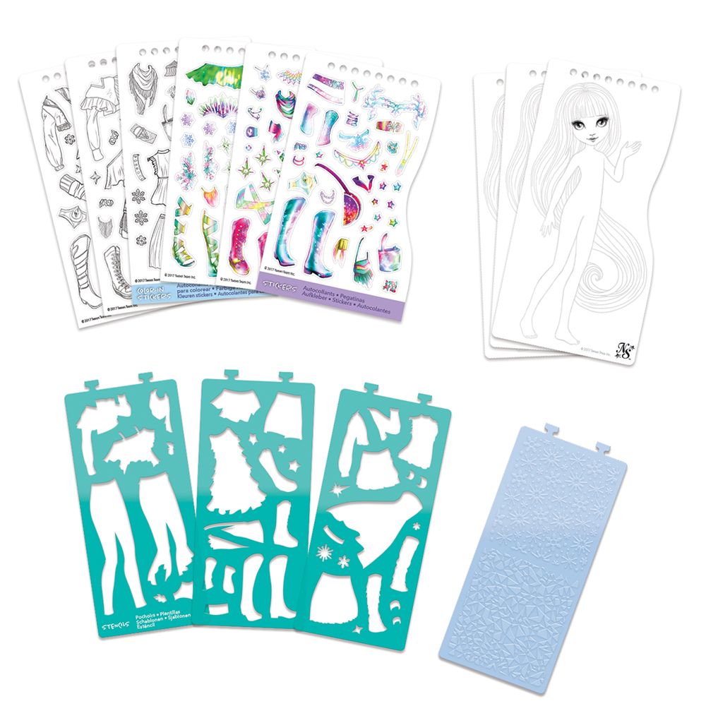 Книжка за рисуване със шаблони и стикери, Мода с Изадора