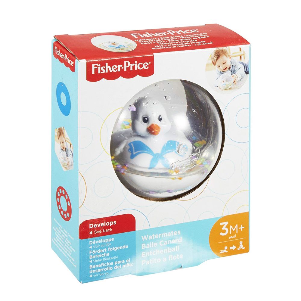 Забавна топка с плуващо пате, бяло