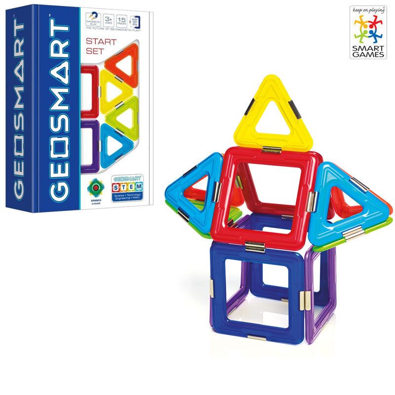 Магнитен конструктор, стартов комплект, 15 части