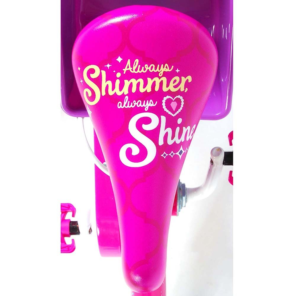 Детски велосипед, Shimmer & Shine, с помощни колела, 12 инча