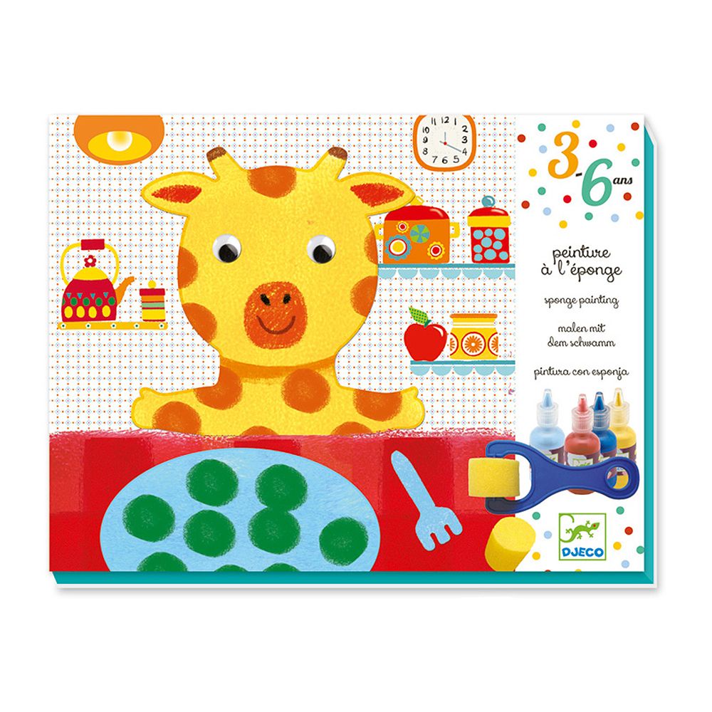 Djeco, Комплект за рисуване със гъба, Приключения