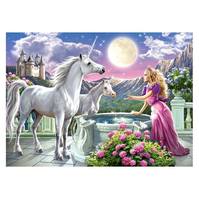 Принцеса с еднорози, пъзел 120 части