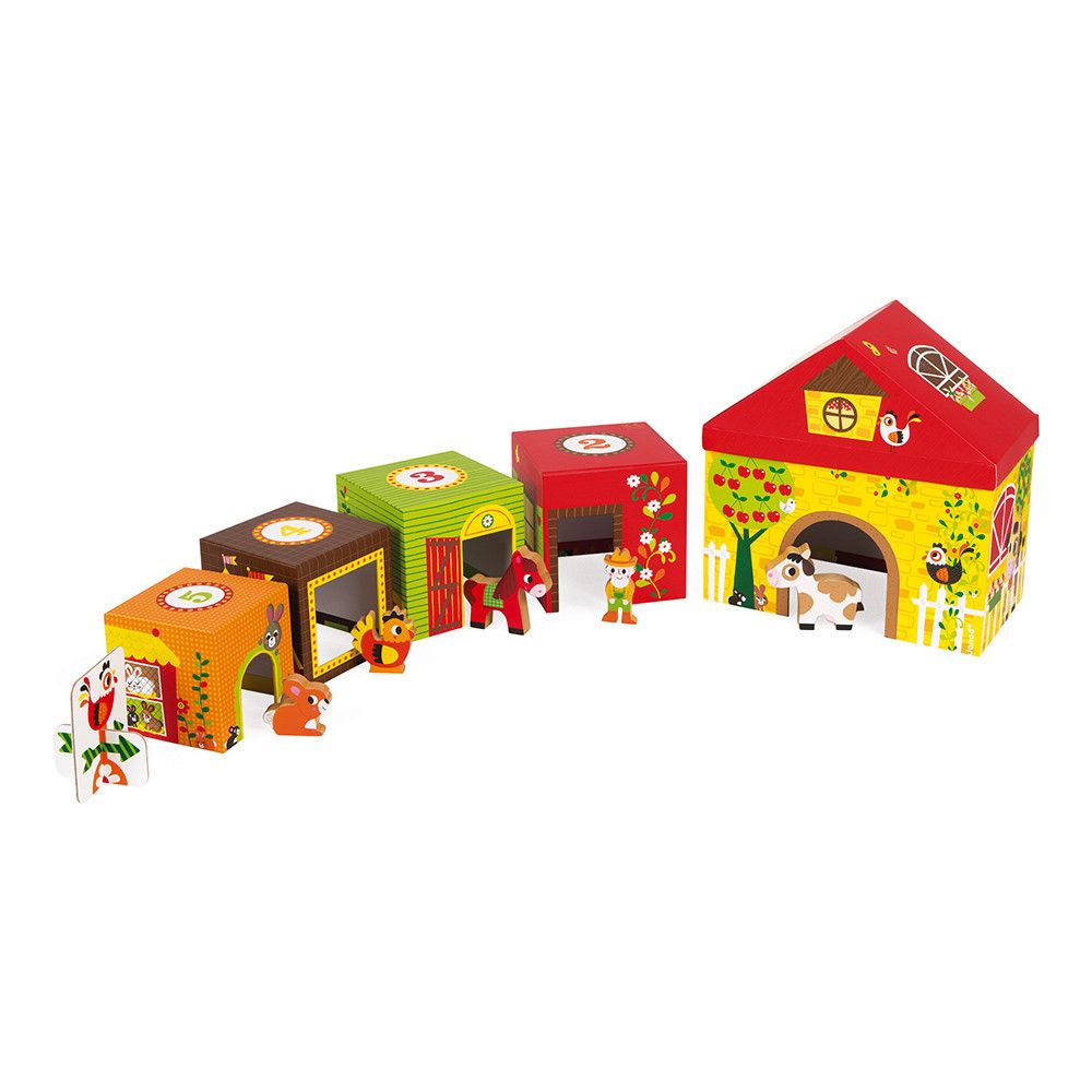 Картонени кубчета за най-малките, Животните във фермата