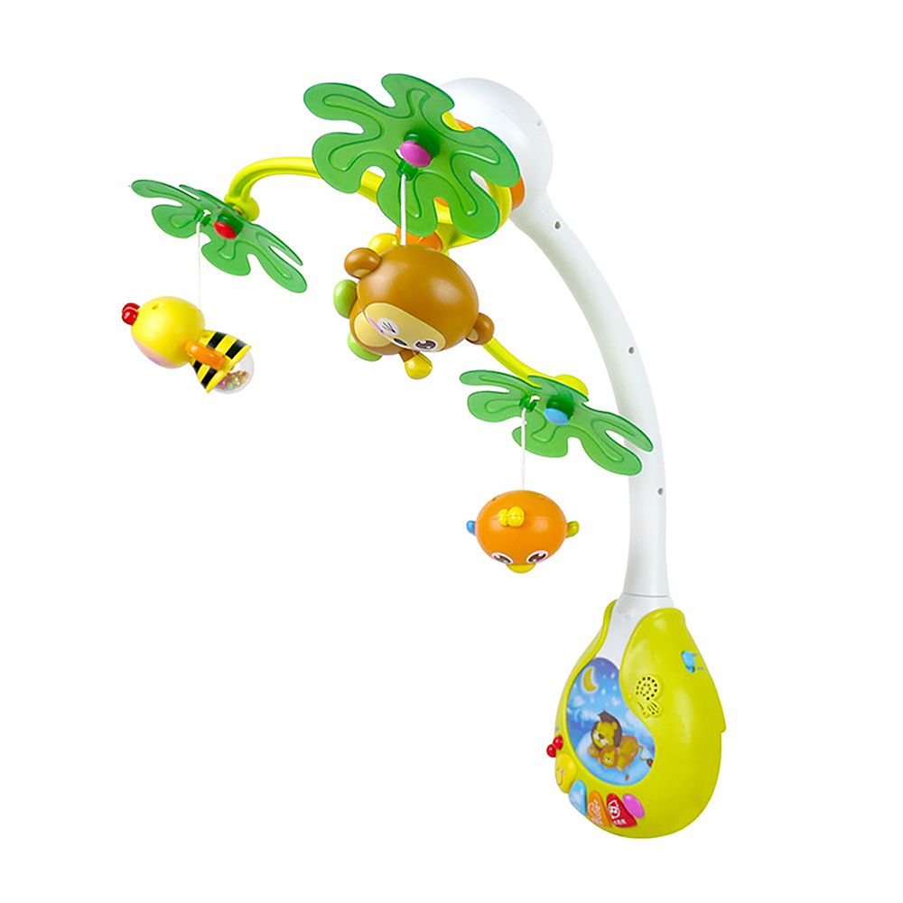 Бебешка музикална въртележка и лампа, 2 в 1, Джунгла