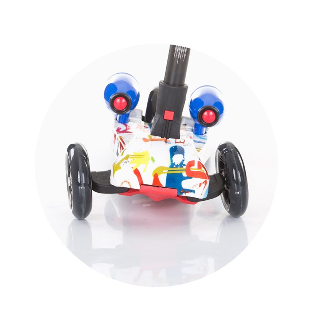 Сгъваем скутер с музика, светлини и пара, Спийд, червен