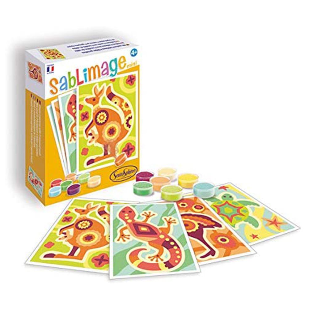 Kомплект за рисуване с цветен пясък, Екзотични животни