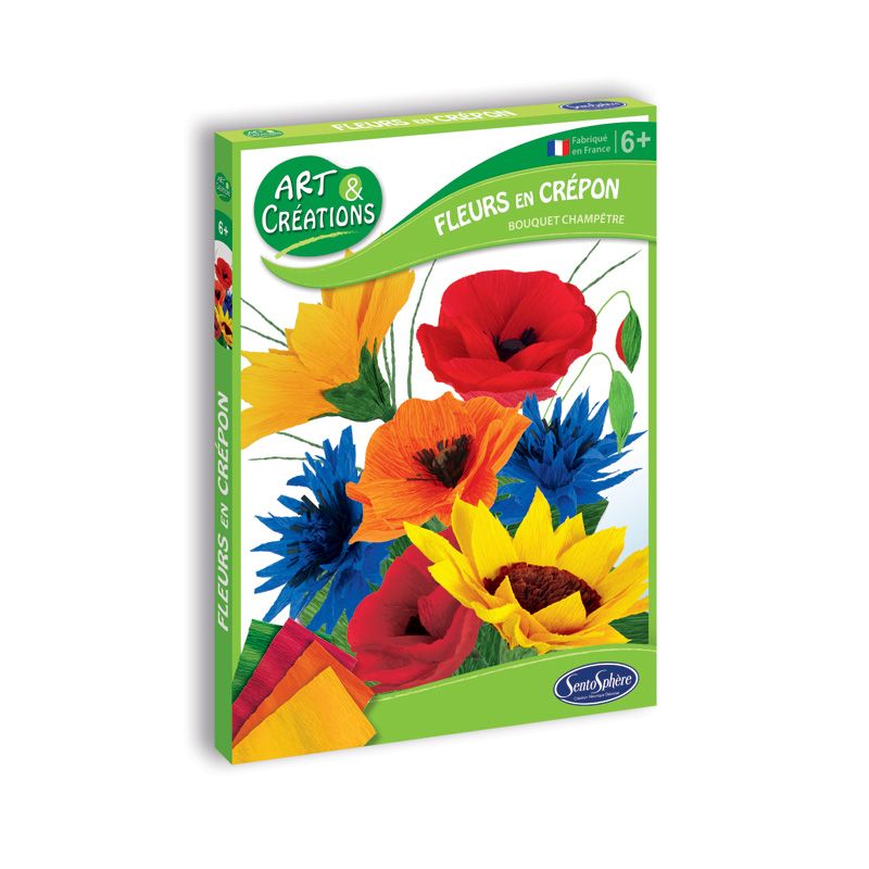 Комплект за декорация, Букет горски цветя от креп хартия