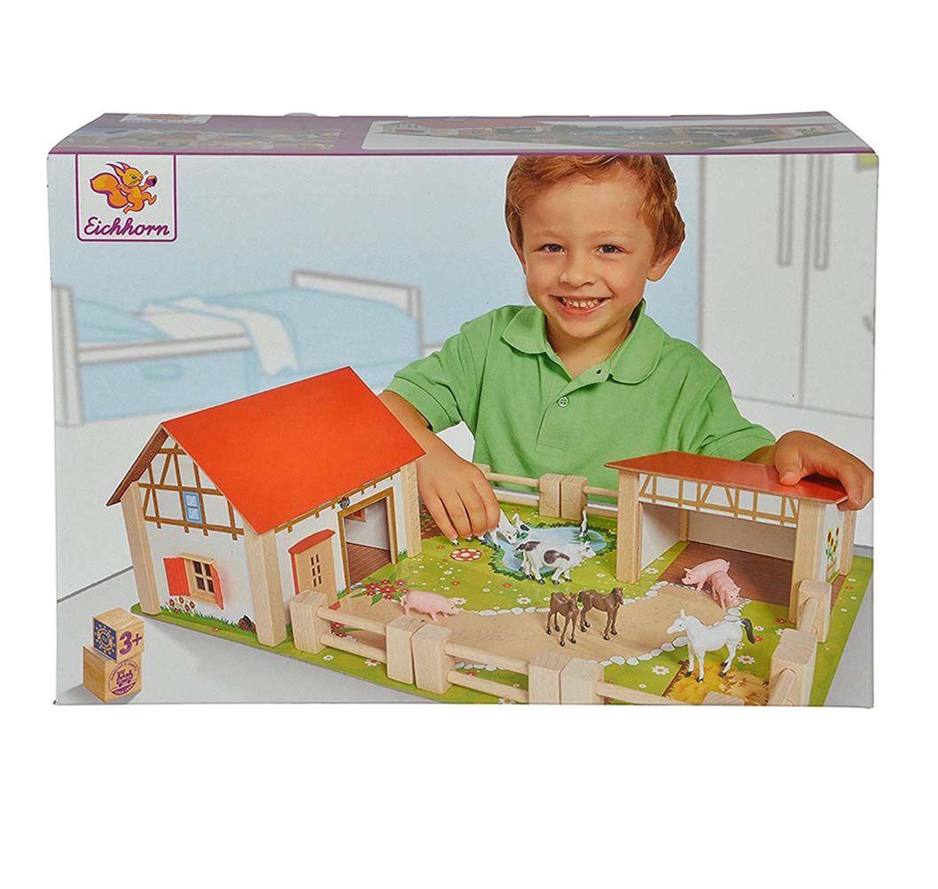 Дървена ферма с животни, 25 части