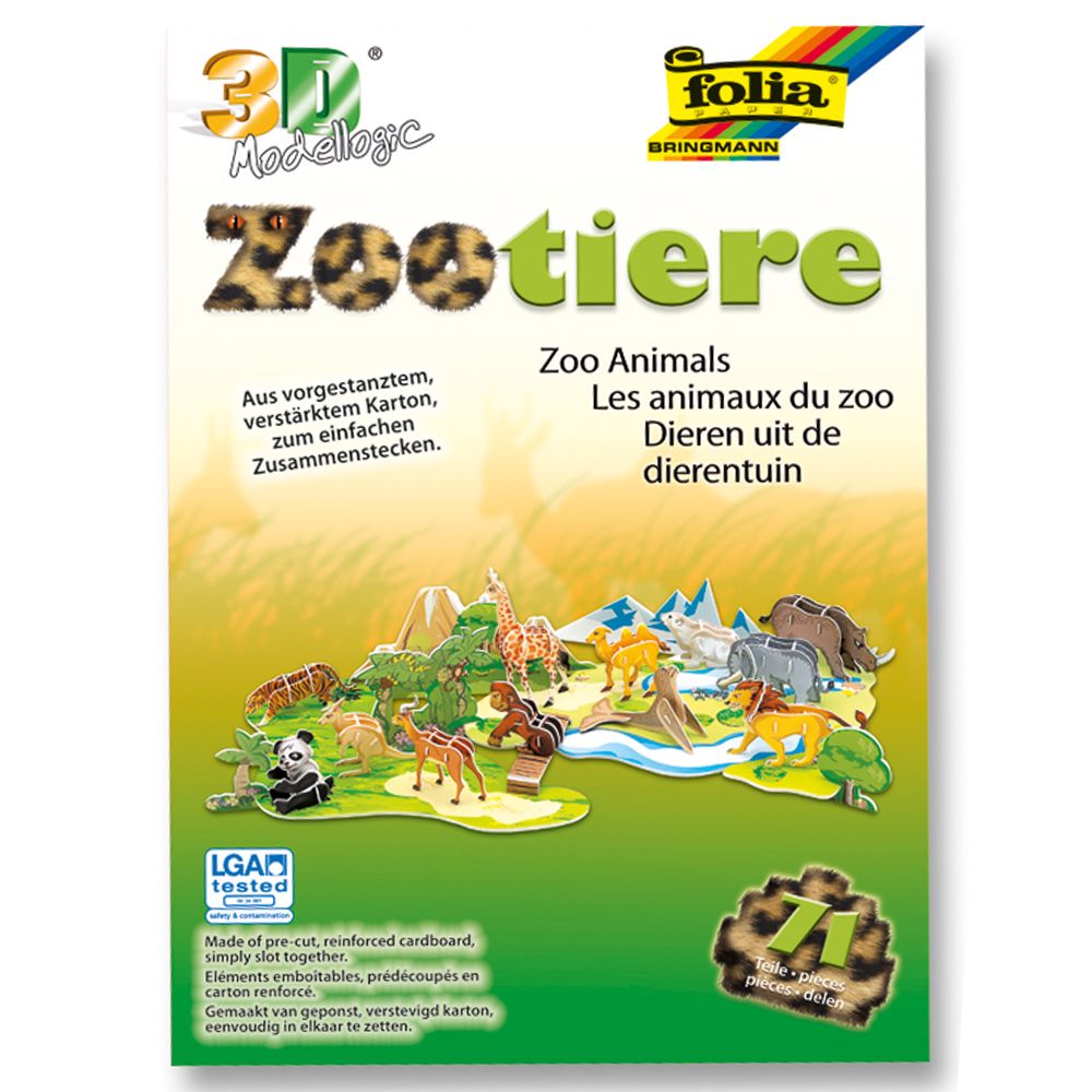 Folia Bringmann, 3D пъзел, Зоопарк, 71 части