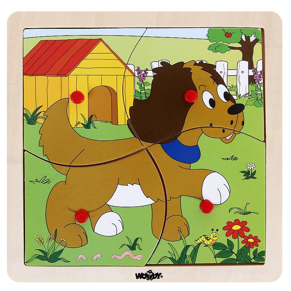 Woodyland, Дървен пъзел с рамка, Куче