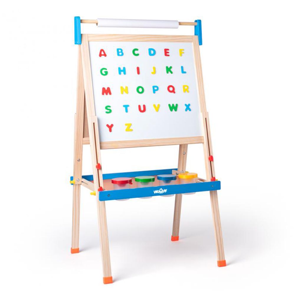 Woodyland, Двустранна дъска за писане с ролка хартия и магнитни букви