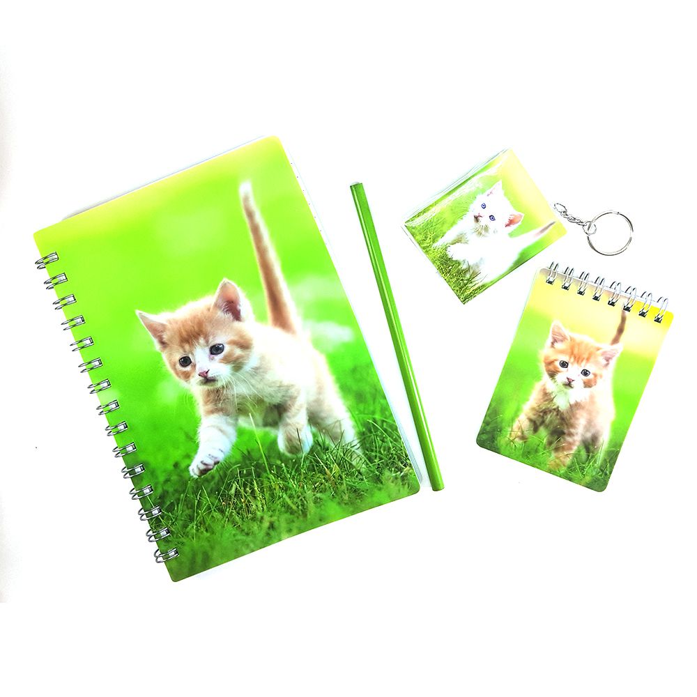 Sense, Комплект тефтерчета, ключодържател и молив, Котета