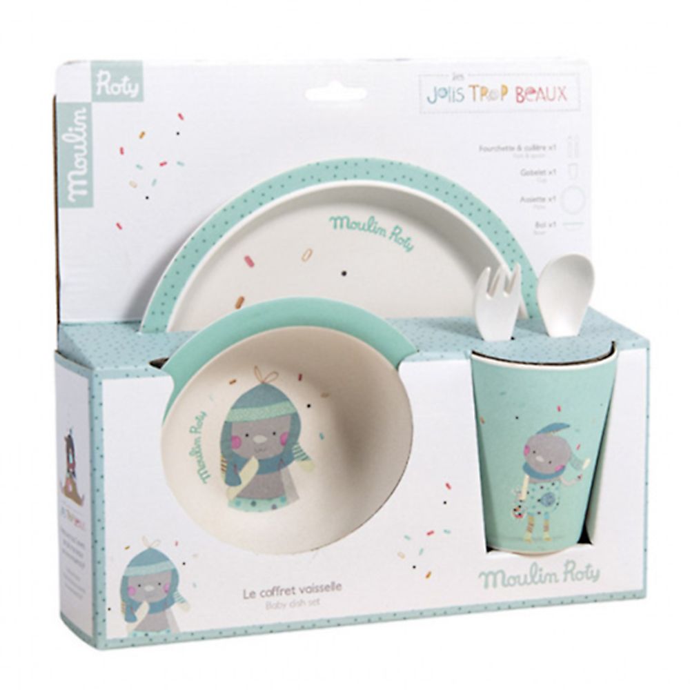 Moulin Roty, Детски комплект за хранене, Зайче
