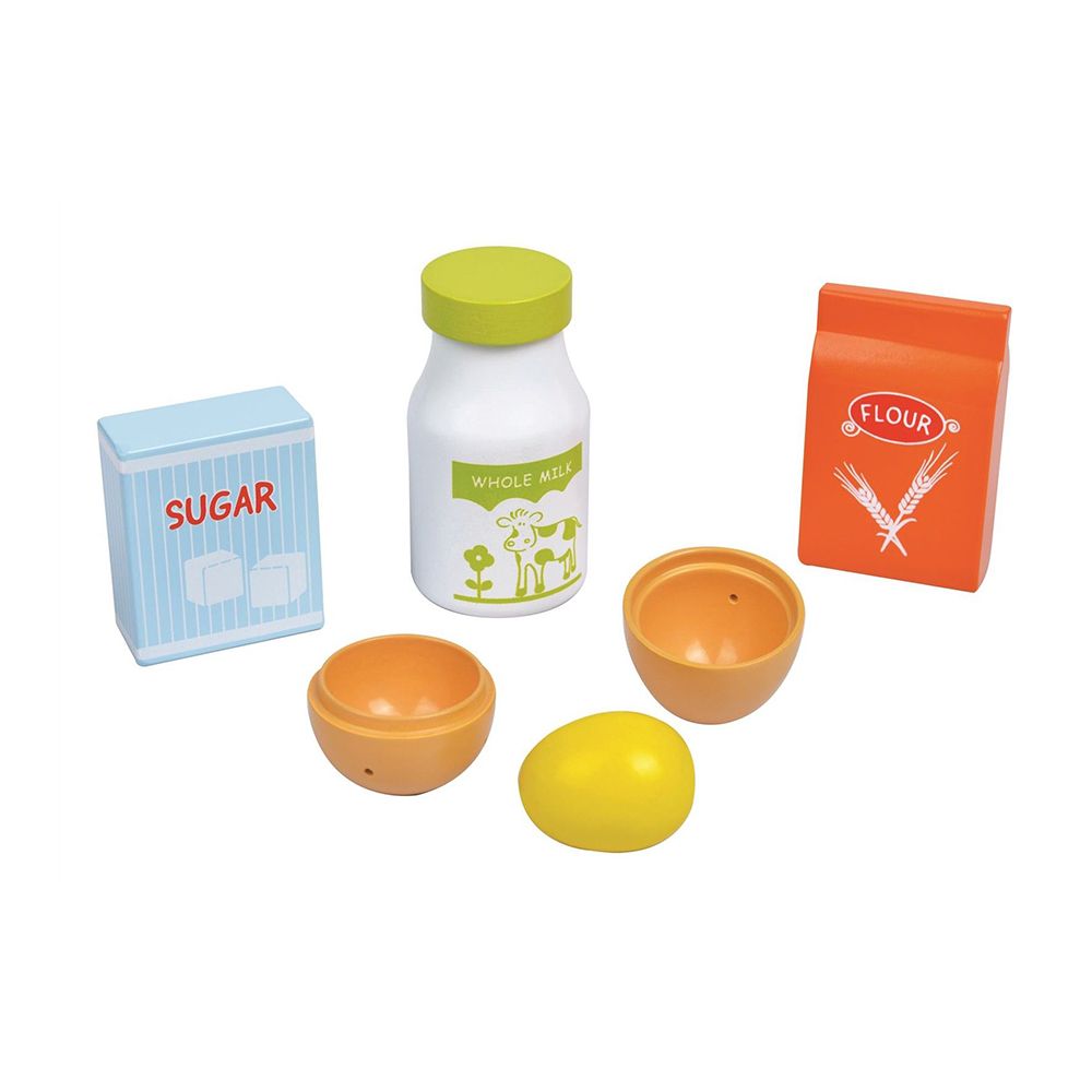 Детски дървен миксер с продукти