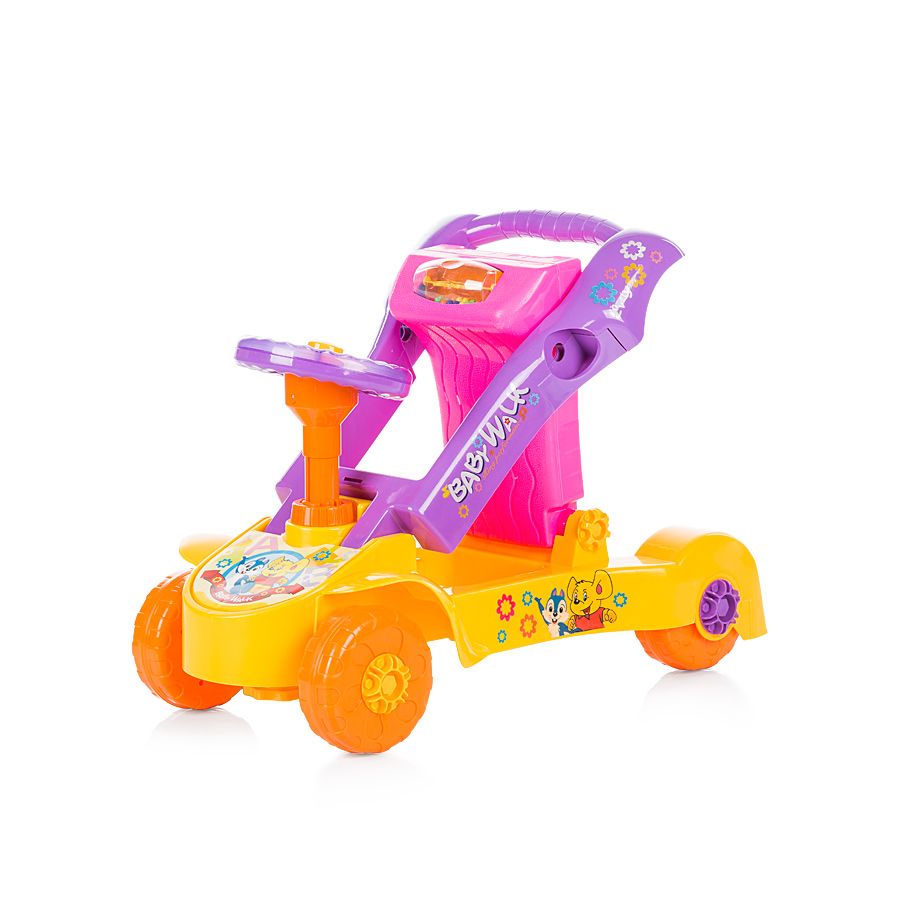 Кола за бутане с крачета, Мулти, , розова