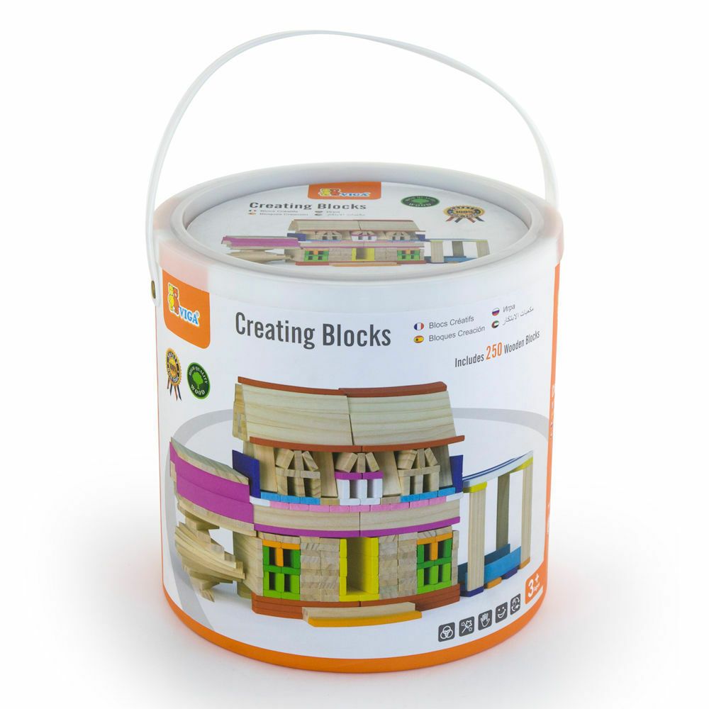 Дървен конструктор, 250 блокчета