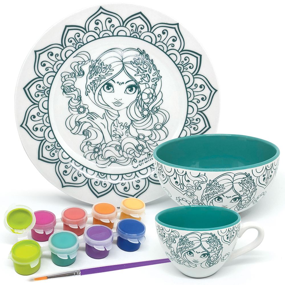 Нарисувай сама порцеланов комплект за закуска, Коралия