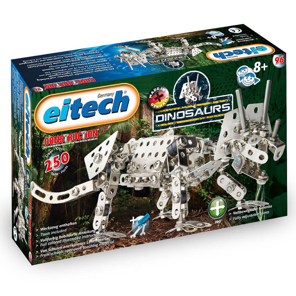 Eitech, Метален конструктор, Динозавър Tрицератопс, 250 части