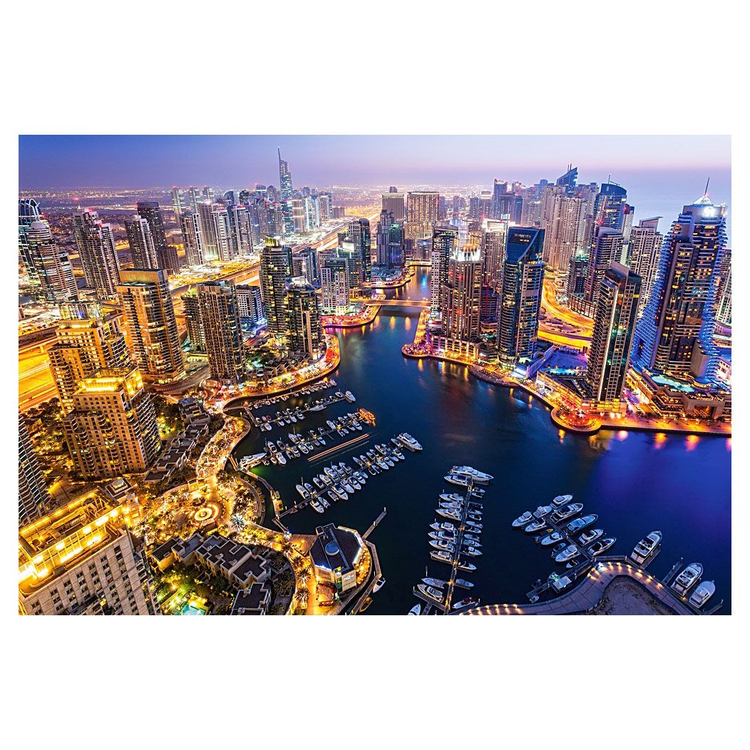 Дубай през нощта, пъзел 1000 части