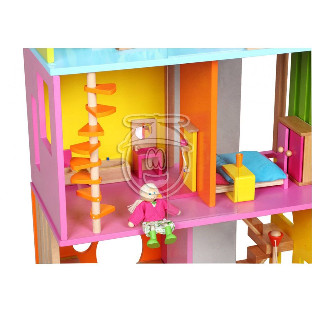 Classic worls  Дървена модерна къща за кукли