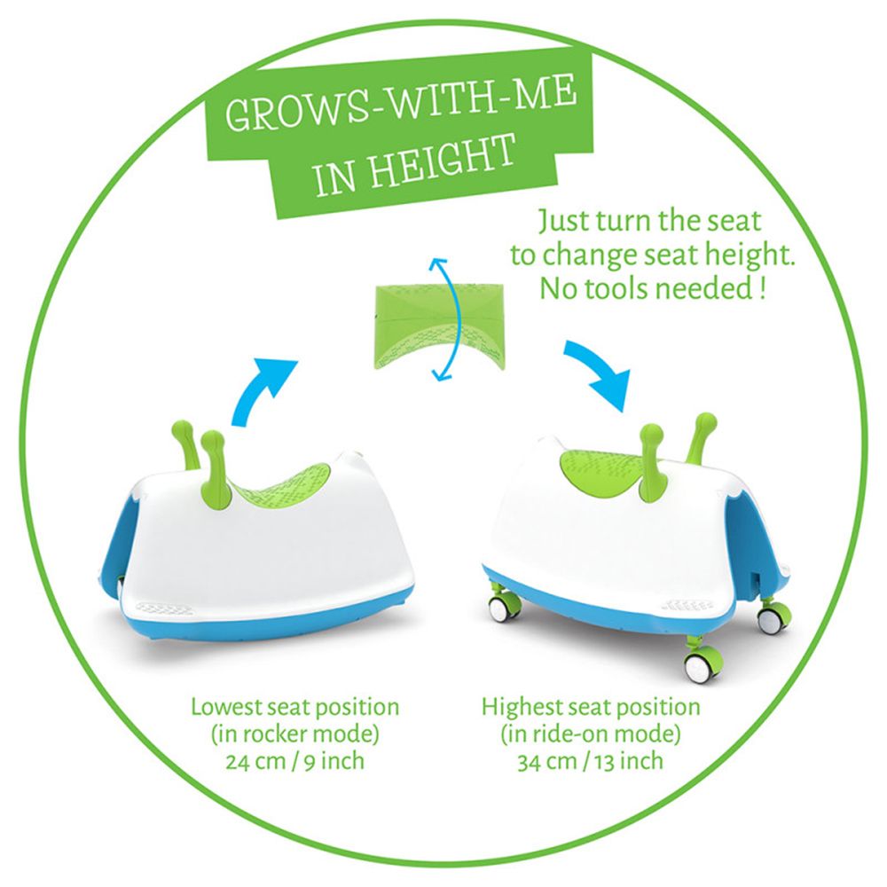 Играчка за бутане, 4 в 1, Trackie, зелена