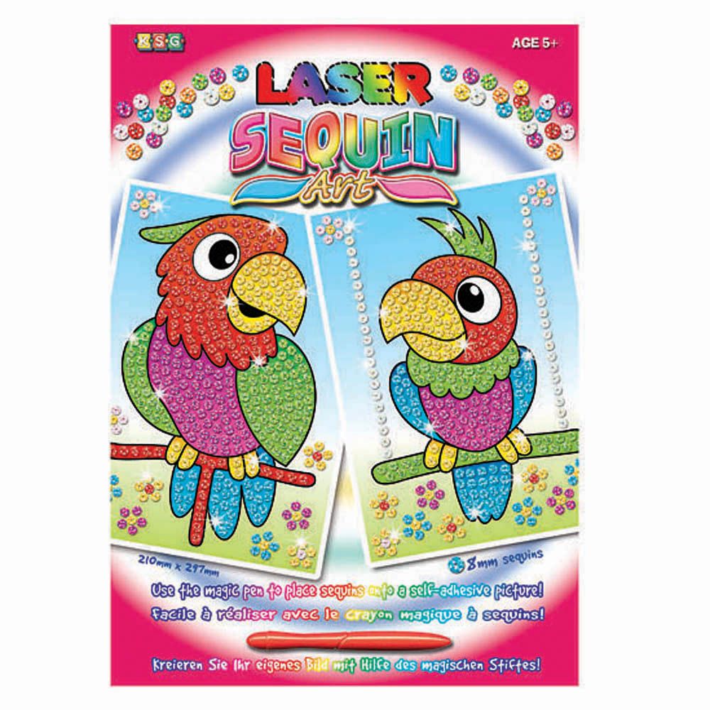 KSG crafts, Изкуство с пайети Папагали