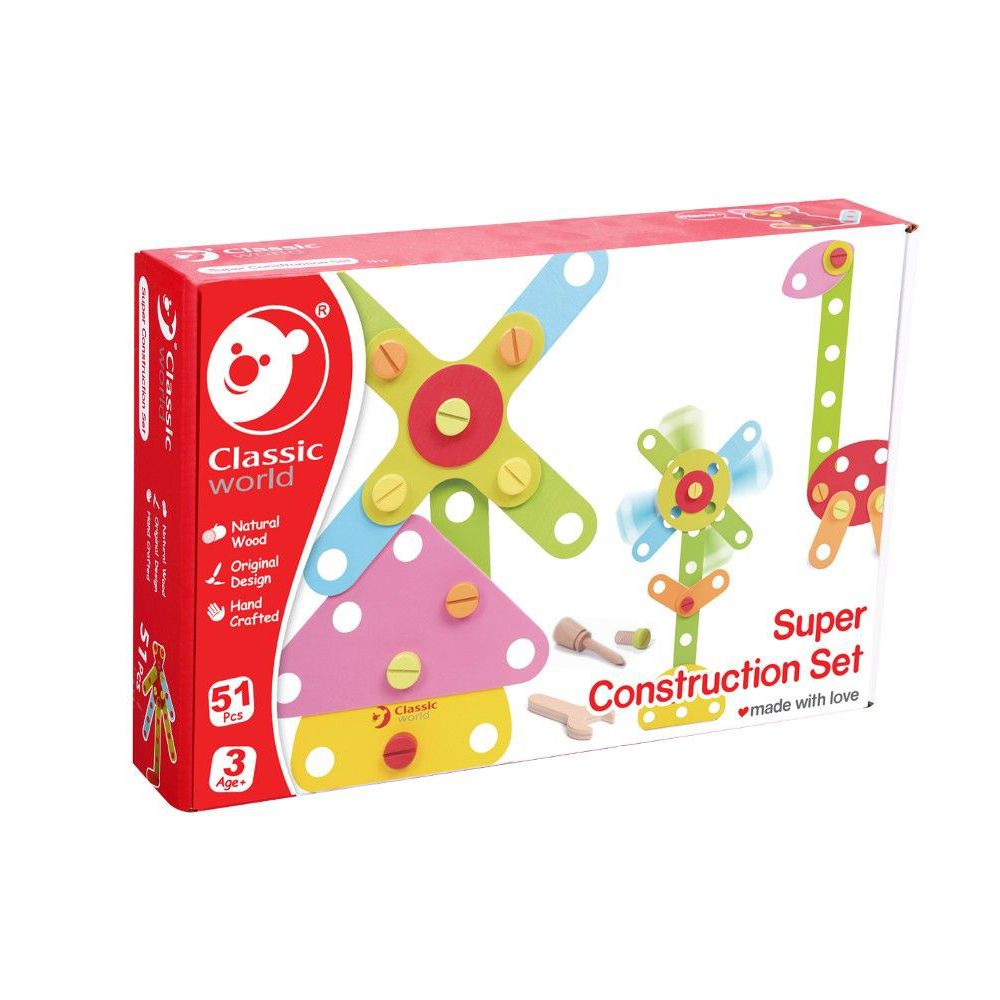 Classic world, Дървен конструктор, 52 части