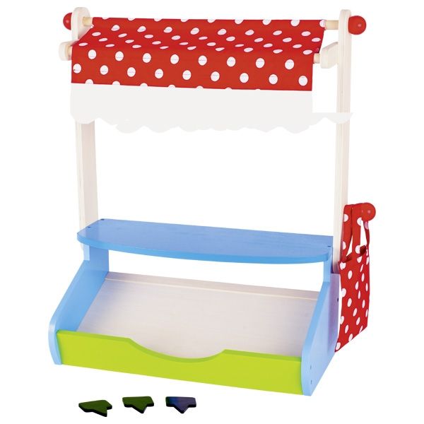 Детски дървен щанд за плодове и зеленчуци