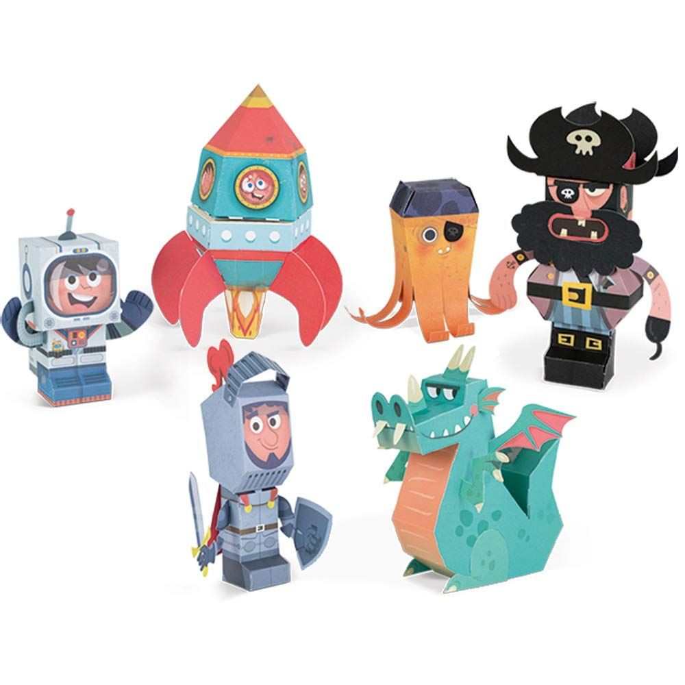 Направи играчки от хартия, Герои