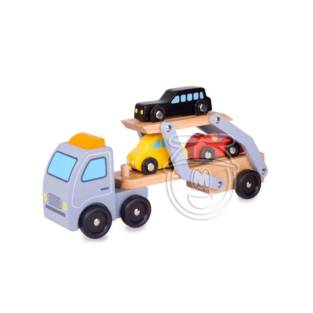Classic world, Детски дървен автовоз с три колички