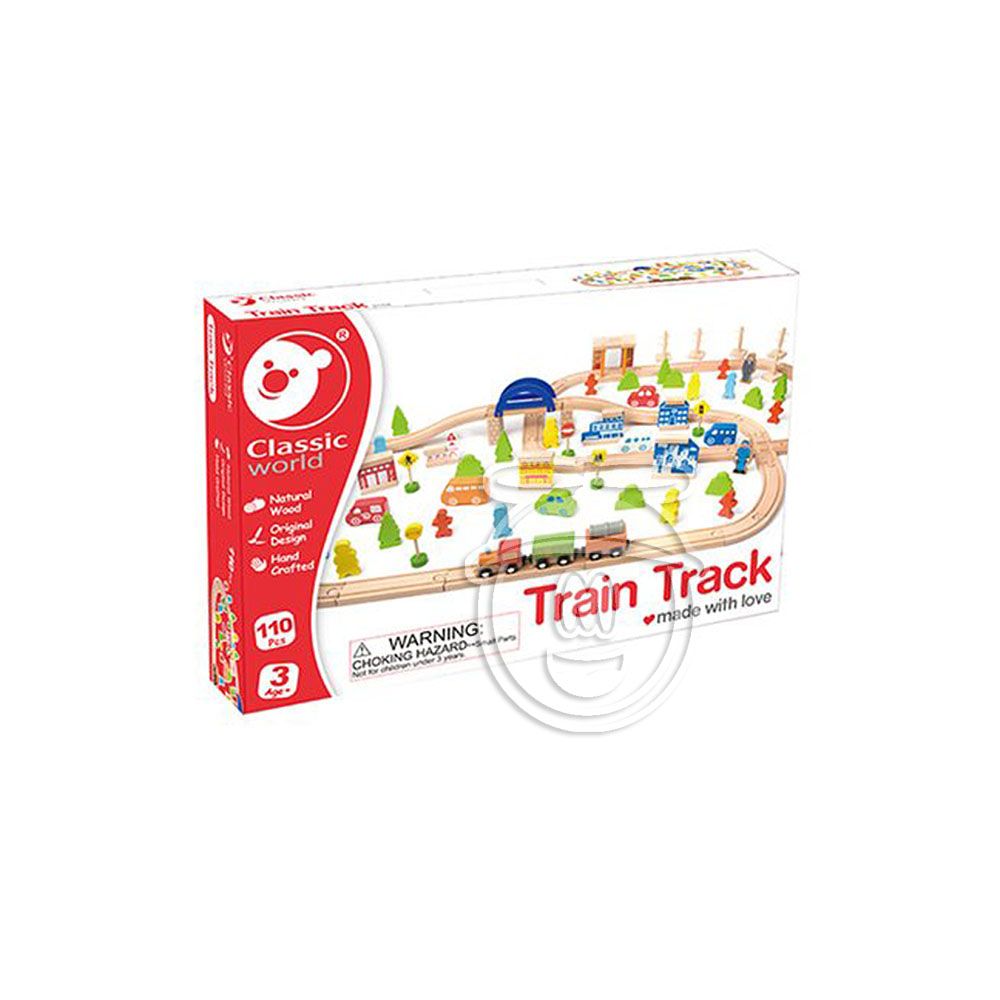 Дървено влакче с релси, 110 части