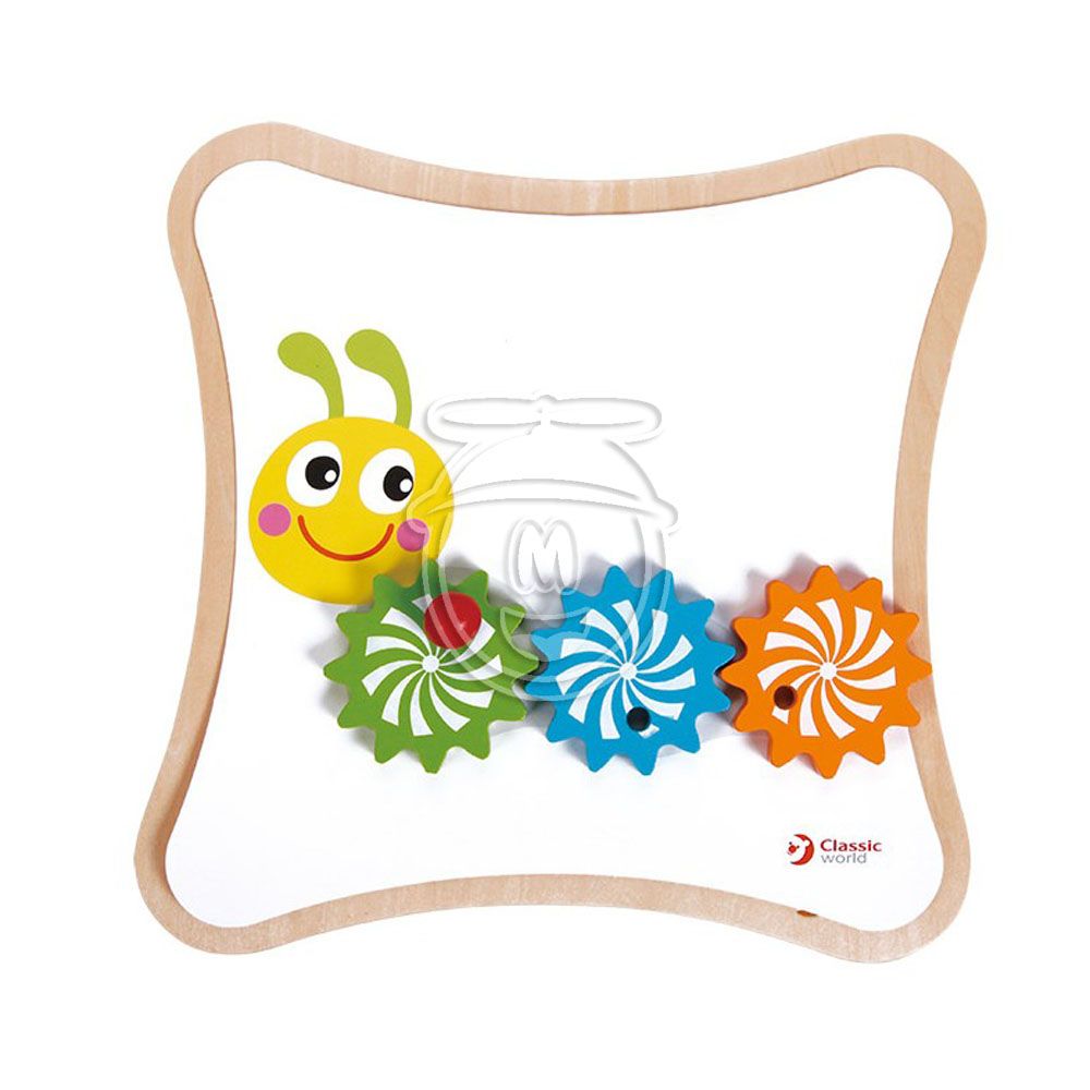 Дървена игра със зъбни колела