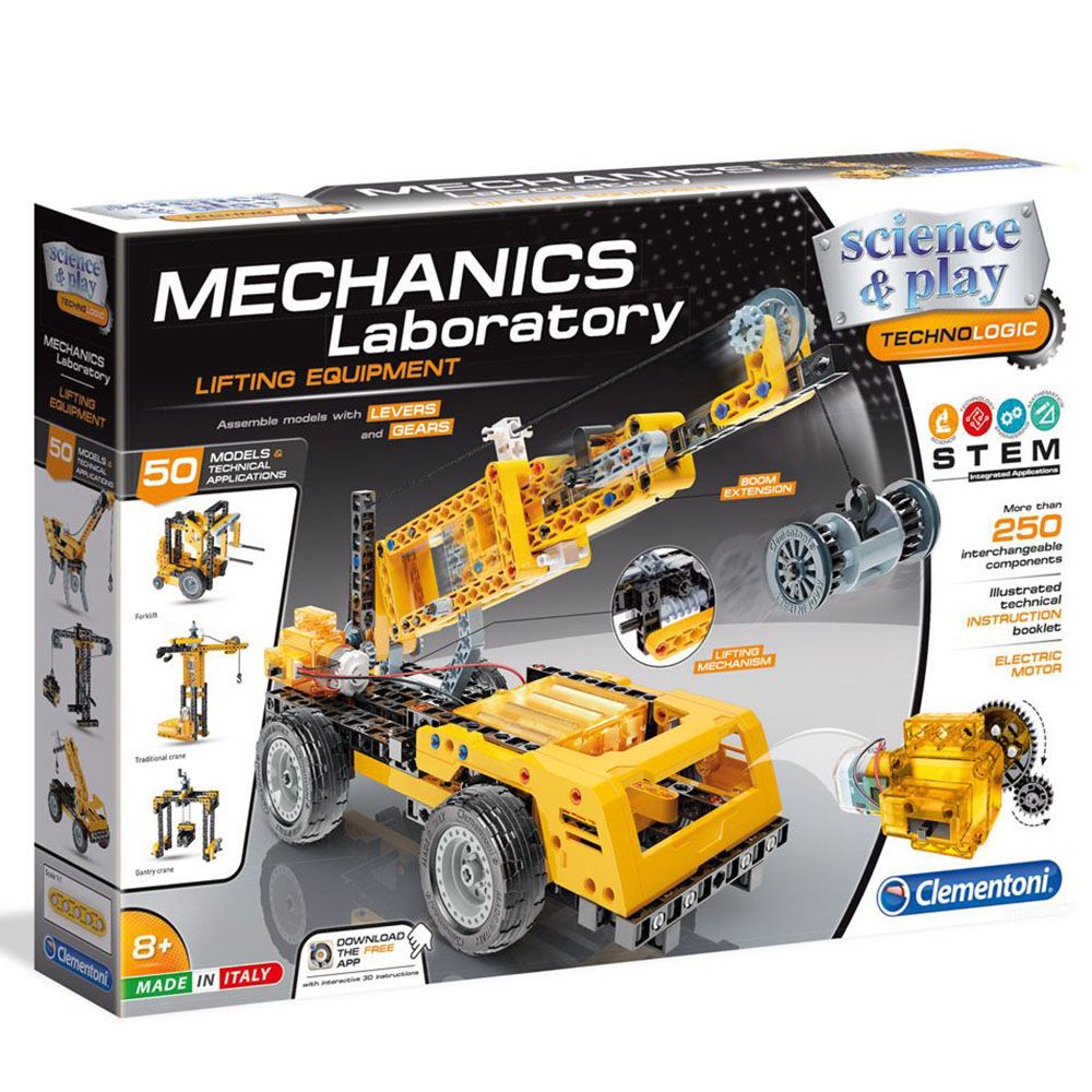 Clementoni, Конструктор, Строителни машини, Малкият механик, 250 елемента