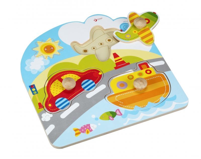 Classic world, Дървен пъзел с дръжки, Транспорт