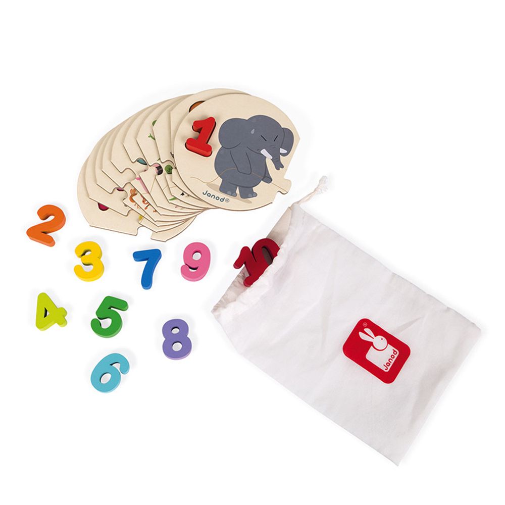 Гигантски пъзел с дървени цифри, Научи се да броиш