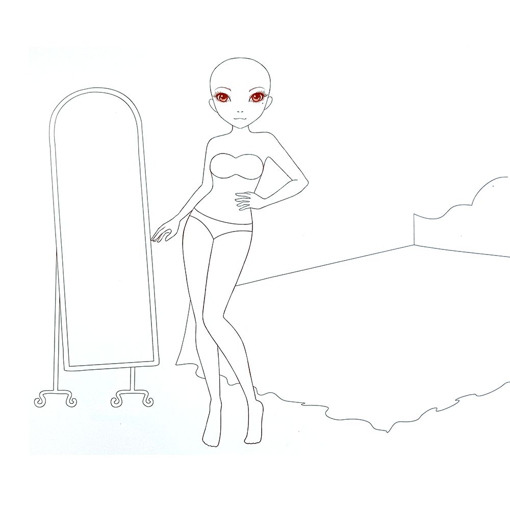 Книжка за рисуване със стикери и шаблони, Модерни момичета