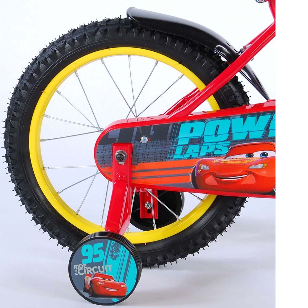 Детски велосипед, Disney Cars 3, с помощни колела, 16 инча