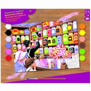 Рисуване по номера голям размер, Магазин за сладки