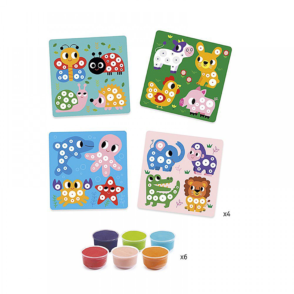 Направи картини с пластелин, Весели животни