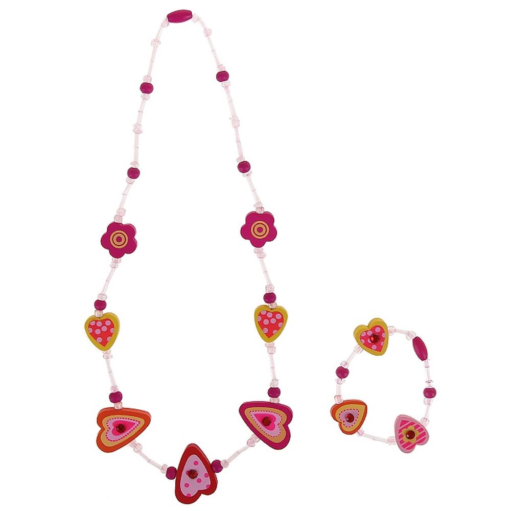 Woodyland, Комплект гривна с колие, Сърца
