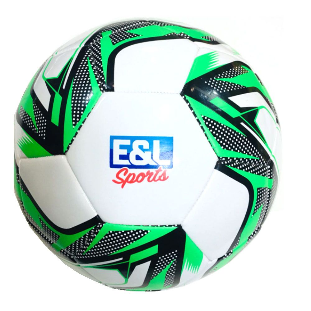 Футболна кожена топка, Champion, бял, зелен