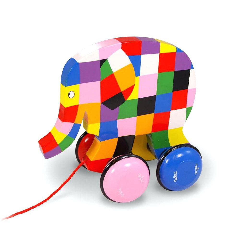 Vilac, Дървена играчка за дърпане, Слончето Елмър