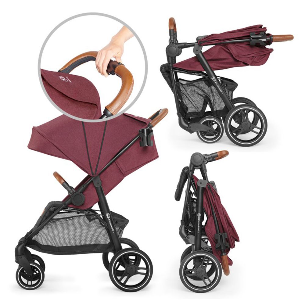 Бебешка количка Grande 2020, червена, 0-15 кг